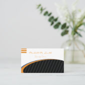 Zwart modern stijlvol visitekaartje (Staand voorkant)