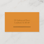 Zwart modern stijlvol visitekaartje (Achterkant)