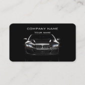 Zwart modern stijlvol visitekaartje voor auto-indu (Voorkant)