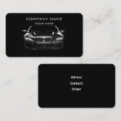 Zwart modern stijlvol visitekaartje voor auto-indu (Voorkant / Achterkant)