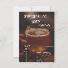 Zwart Modern Vaderdag Invitation Kaart