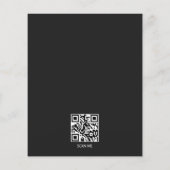 Zwart Modern Voeg Logo Typografie Foto QR-code toe Flyer (Achterkant)