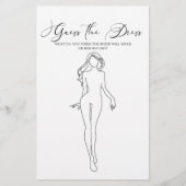 Zwart Modern Vrijgezellenfeest Game Raad de jurk Flyer (Voorkant)