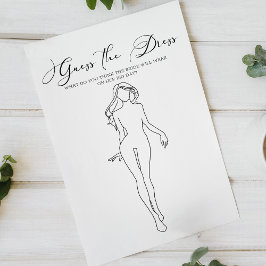 Zwart Modern Vrijgezellenfeest Game Raad de jurk Flyer