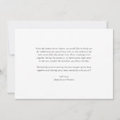 Zwart Modern Whimsical Kalligrafie Bruiloft Bedankkaart (Achterkant)