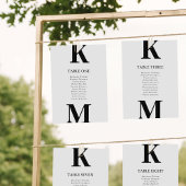 Zwart Modern Zitschema Kaart Bold Monogram