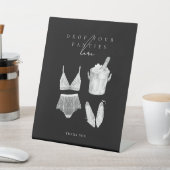 Zwart Moderne Lingerie Douche Spelletjes Reclamebord Met Voetstuk (Insitu)