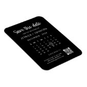 Zwart Moderne Minimalist Bewaar de Datumkalender Magneet (Rechterzijde)