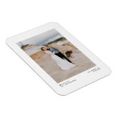 Zwart Moderne Minimalistische Foto Wedding Dank u Magneet (Rechterzijde)
