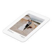 Zwart Moderne Minimalistische Foto Wedding Dank u Magneet (Linkerzijde)