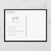 Zwart Moderne Minimalistische Handgeschreven Scrip Uitnodiging Briefkaart (Achterkant)