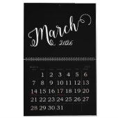 Zwart | Moderne, Minimalistische Kalender (Mar 2027)