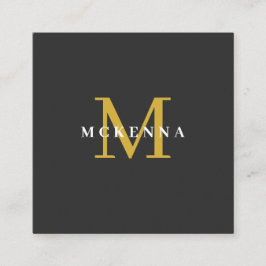 Zwart Moderne QR Code Professional Vierkante Visitekaartje