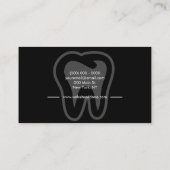 Zwart Moderne Tand Tandarts Visitekaartje (Achterkant)