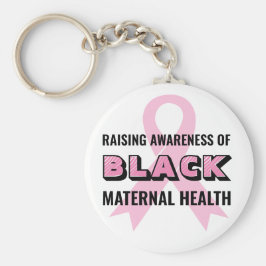 Zwart moederlijk gezondheidsbewustzijn sleutelhanger