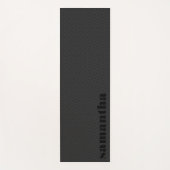 Zwart monochromatisch Art Deco Patroon Monogram Yogamat (Voorkant)