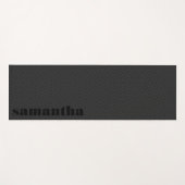 Zwart monochromatisch Art Deco Patroon Monogram Yogamat (Voorkant (horizontaal))