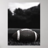 zwart monochroom Football Poster (Voorkant)