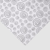 Zwart monochroom geometrisch wervelend patroon tissuepapier (Detail)