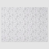 Zwart monochroom geometrisch wervelend patroon tissuepapier (Voorkant)