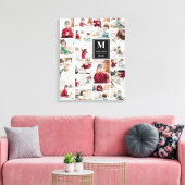 Zwart Monogram 19 Afbeeldingen Fotocollage Canvas Afdruk (Insitu (Woonkamer))