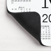 Zwart Monogram 2026 Agenda op Wit Muismat (Hoek)