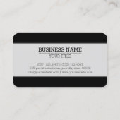 Zwart monogram achtergrond visitekaartje (Achterkant)