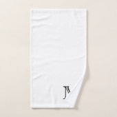 Zwart monogram bad handdoek (Handdoek)