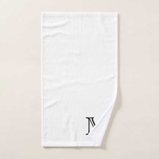 Zwart monogram bad handdoek (Handdoek)