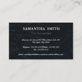 Zwart Monogram Belastingboekhouder Visitekaartje (Achterkant)