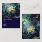 ZWART MONOGRAM, Blauw groen geel goud metallisch Visitekaartje (Voorkant / Achterkant)