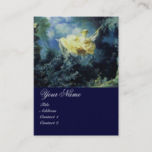 ZWART MONOGRAM, Blauw groen geel goud metallisch Visitekaartje (Voorkant)