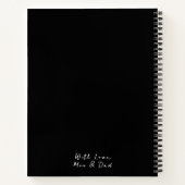 Zwart monogram cadeaubonnetje Gezinsbericht Recipi Notitieboek (Achterkant)