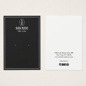 Zwart  monogram dwangbuis visitekaartje (Voorkant /achterkant)