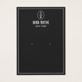 Zwart  monogram dwangbuis visitekaartje (Voorkant)