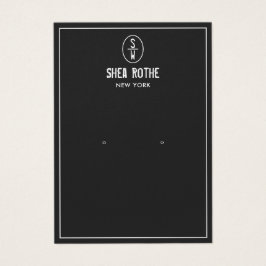 Zwart  monogram dwangbuis visitekaartje