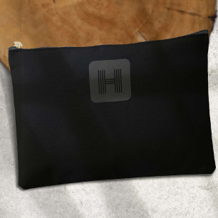 Zwart Monogram Eenvoudig Monogram Golf Etui