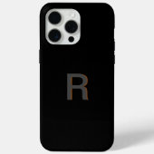 Zwart Monogram Elegant I Case-Mate iPhone Case (Achterkant)