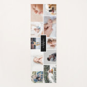 Zwart monogram Familie Foto Collage Yogamat (Voorkant)