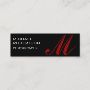 Zwart Monogram Gewoon Fotograaf Visitekaartje
