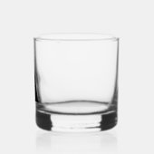Zwart Monogram Initiaal Whiskey Glas (Links)