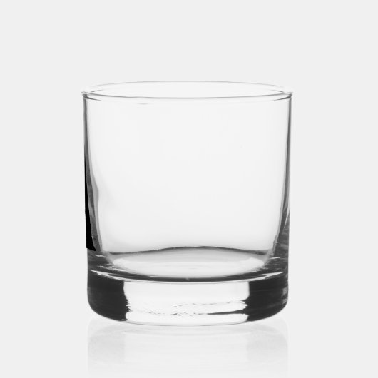 Zwart Monogram Initiaal Whiskey Glas (Links)