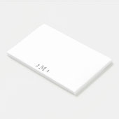 Zwart Monogram Kantoor Post-it® Notes (Schuin)