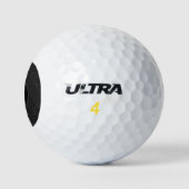 Zwart monogram krokodillenleerprint golfballen (Logo)