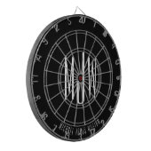 Zwart Monogram Modern Classic Dartbord (Voorkant Links)