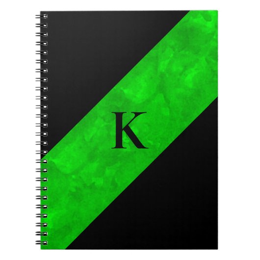 Zwart Monogram Notitieboek (Voorkant)