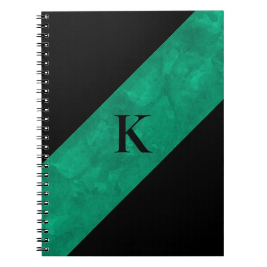 Zwart Monogram Notitieboek (Voorkant)