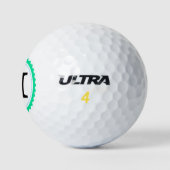 Zwart monogram op maat #8 golfballen (Logo)
