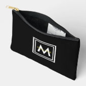 Zwart monogram op maat etui (Open)
