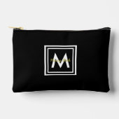 Zwart monogram op maat etui (Voorkant)